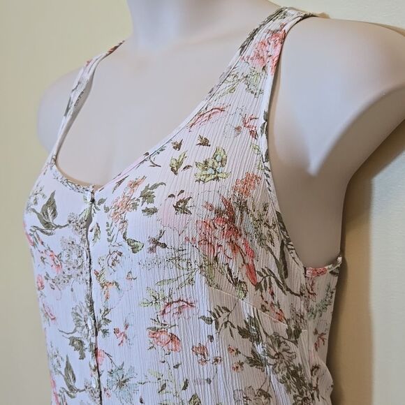 Frye Floral Button Gauzy Midi Dress Size Medium Cottagecore Boho Praire Cowgirl - Picture 6 of 13